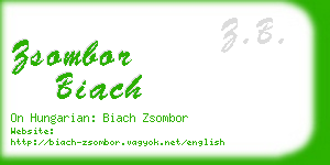 zsombor biach business card